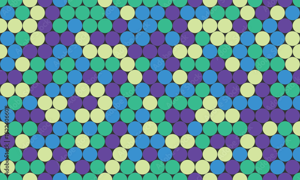 Poster vibrant abstract pattern of colorful circles forming a hypnotic geometric design. ideal for backgrou