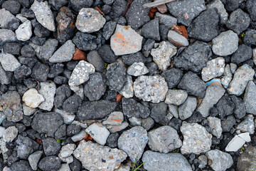Stones and pebbles in natural style