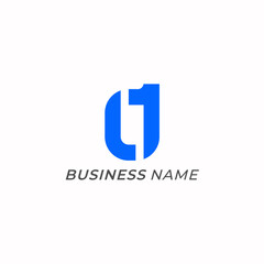 design logo combine letter O and number 1
