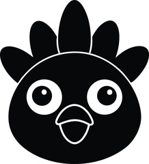 Adorable Cartoon Rooster Illustration  Farm Animal Clipart,  Vector Graphic