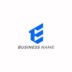 design logo creative unique letter E