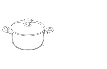 Stockpots concept continuous line drawing