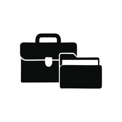 Business briefcase and folder icon design