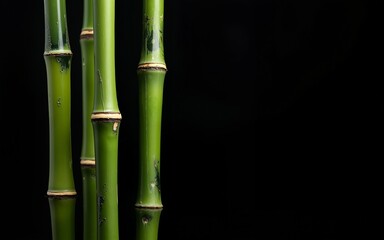 Obraz premium Bamboo over Black. High quality