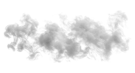 Transparent White Gray Smoke Swirls PNG  on Isolated Background