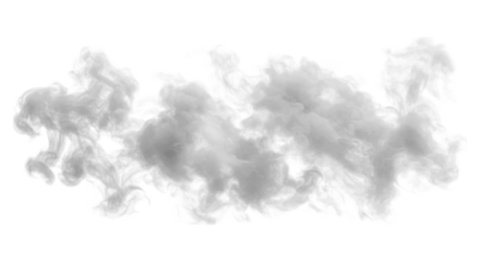 Transparent White Gray Smoke Swirls PNG  on Isolated Background