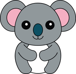 Adorable Koala Illustration Cute Cartoon Koala Bear Clipart