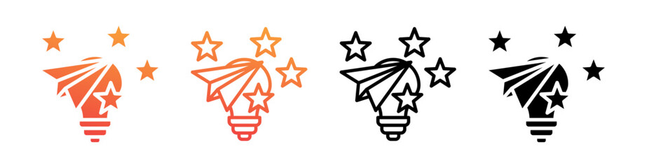 Opportunity Multi Style Icon Set Vector 