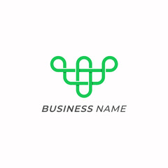 design logo creative connect letter T