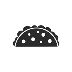 Delicious taco icon simple design food illustration