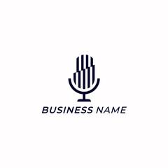 design logo creative building and podcast