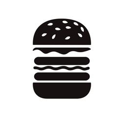 Delicious triple decker burger sesame seed bun