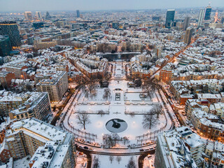 Aerial View Snow Covered Ambiorix