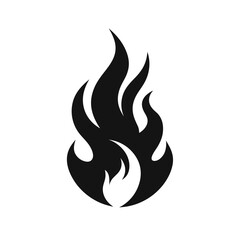 Flame inspired monochrome tribal art Vector illustration