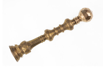 Fototapeta premium golden scepter isolated on white background