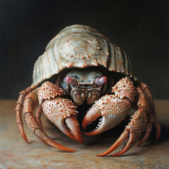 hermit crab, underwater animal, illustration, background, creature, crustacean, nature, shell, animal, land hermit crab