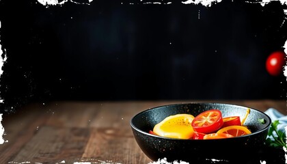 Grunge textured poster design featuring a frying pan, promoting a cooking class,   gastronomy,   together