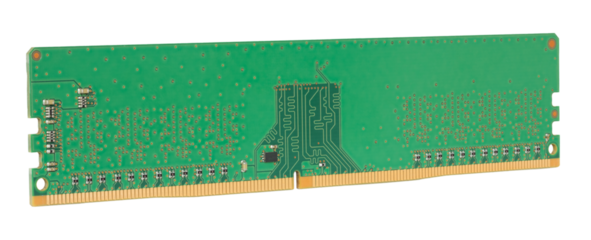 Back side of a ram module for a desktop PC