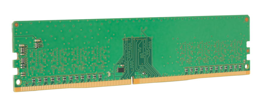Back side of a ram module for a desktop PC