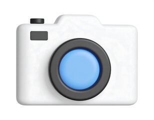 3D camera icon, stylized, simple