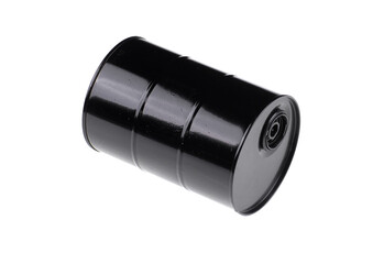 black oil barrel isolated on white background