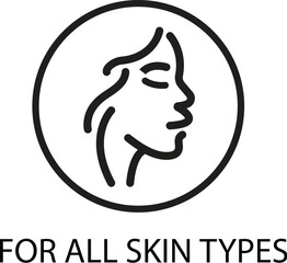 Woman face skincare logo design for beauty salon and cosmetic brand identity vector illustration icon symbol