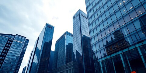 Fototapeta premium Modern glass skyscrapers in Milan's CityLife district, Italy, view, architecture