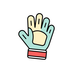 Obraz premium Colorful baseball glove illustration for youth baseball concept 