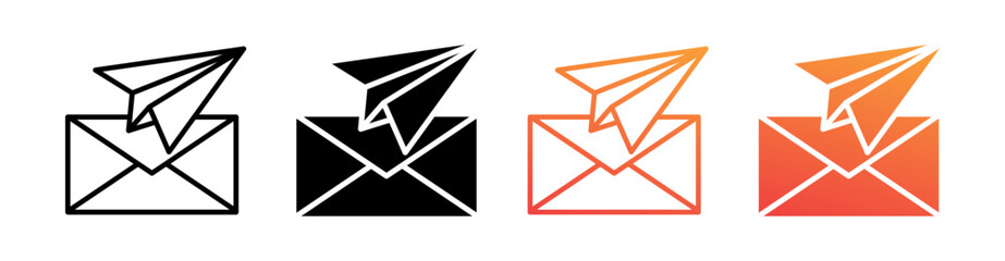 Send Mail Multi Style Icon Set Vector 