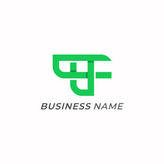 design logo creative letter T and letter F