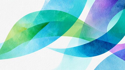 Fototapeta premium Colorful abstract watercolor background with fluid swirling blue, green, and purple patterns, designed for presentation use and evoking a strong sense of creativity, flow, and modern visual expression