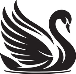 Fototapeta premium Minimalist Swan Line Art Vector 