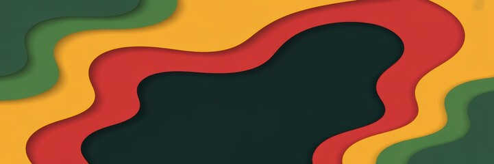 Happy Juneteenth papercut Abstract Background