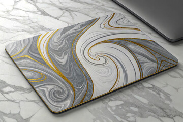 Elegant Marble Swirl Mouse Pad Design