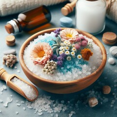 Epsom Salt Crystals Magnesium sulfate crystals used for relaxati