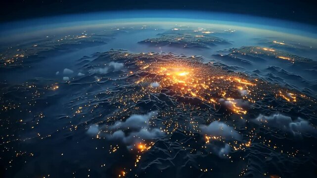 planet earth rotating in open space video concept space science global awareness environmental education