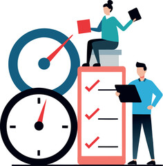 Coworkers Balancing Time Management