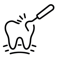 Dental Examination for Toothache isolated on white background