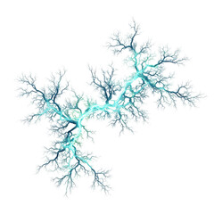 Obraz premium Electric discharge fractal abstract on white background