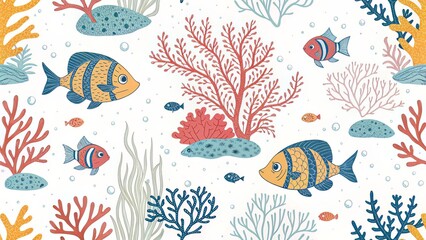 Delicately Detailed Tuna Line Art with Emphasis on Fins and Scales