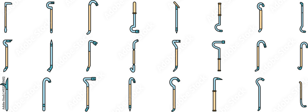 Poster collection of dental tools showcasing different shapes and functions