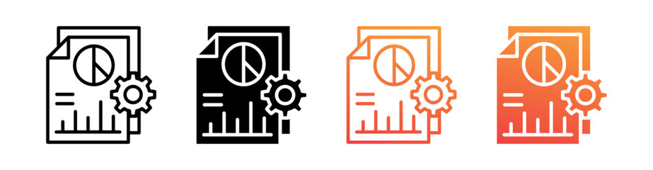 Obraz premium Analytics Multi Style Icon Set Vector 