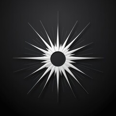 Fototapeta premium A White Starburst Against a Dark Background