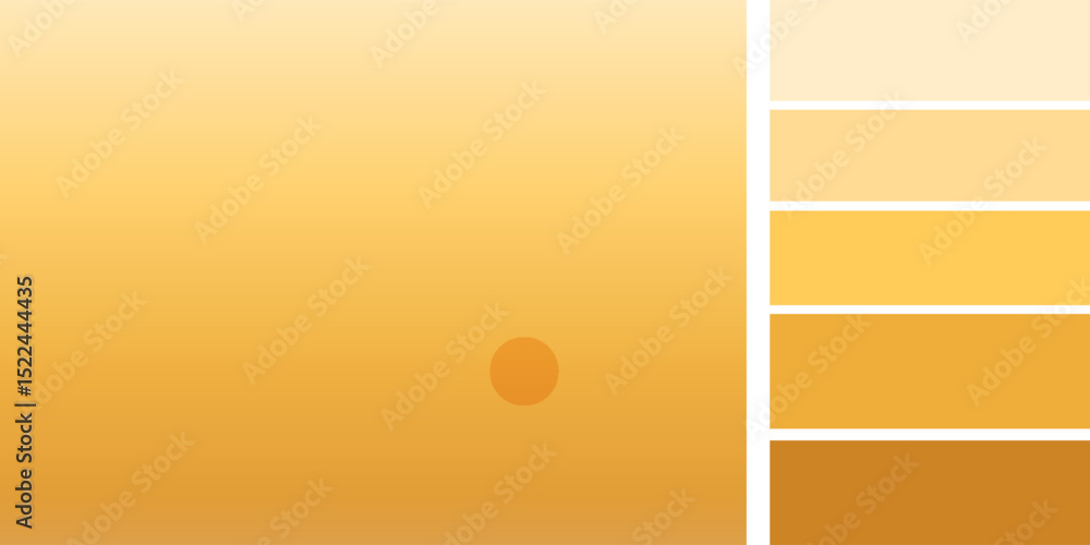 Poster golden brown gradient background vector design with color palette