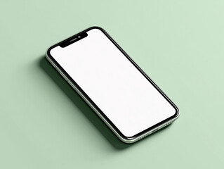 A modern smartphone, sleek and stylish, rests elegantly against a simple and eye-catching pastel backdrop, ideal for showcasing digital content and capturing the essence of modern technology.