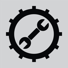 Gear and Wrench Icon