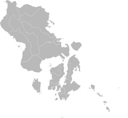 Southeast Sulawesi (Sulawesi Tenggara), Indonesia – administrative vector map with city and regency boundaries (Web Mercator projection, PPT-compatible & fully editable)