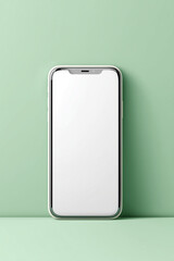 A stylish smartphone rests gracefully, its bright screen displayed. This image embodies sleek design.