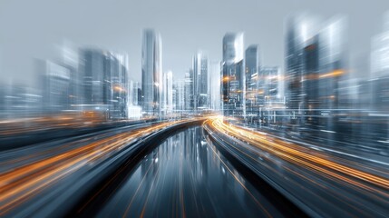 Obraz premium Urban Metropolis in Motion