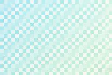 水色のモザイク　正方形の模様　